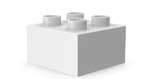 2x2 White Brick Toy.H03.2k